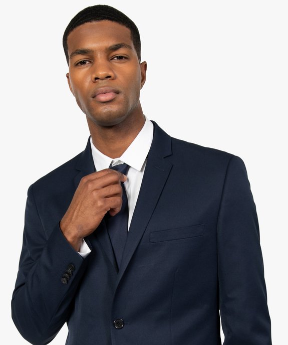 Veste de costume homme unie effet légèrement satiné vue2 - GEMO (HOMME) - GEMO