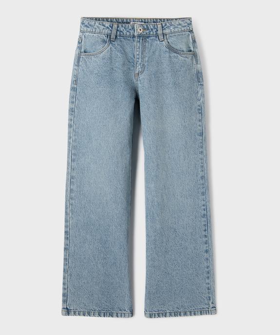 Jean baggy en denim de coton délavé fille vue2 - GEMO (JUNIOR) - GEMO