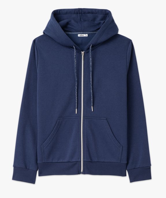 Sweat zippé à capuche avec intérieur molletonné femme vue4 - GEMO(FEMME PAP) - GEMO