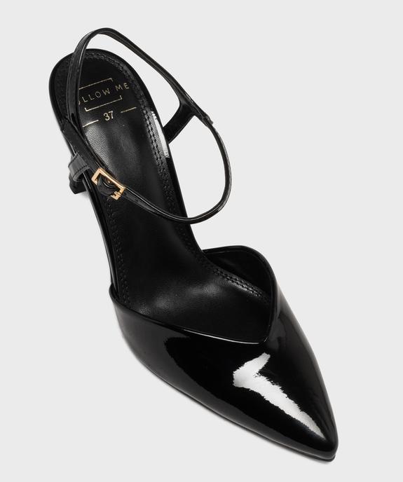 Escarpins slingback vernis à talon haut femme - Follow Me vue5 - FOLLOW ME - GEMO
