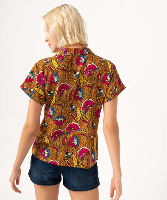 Chemise femme imprimée à manches courtes vue3 - GEMO(FEMME PAP) - GEMO