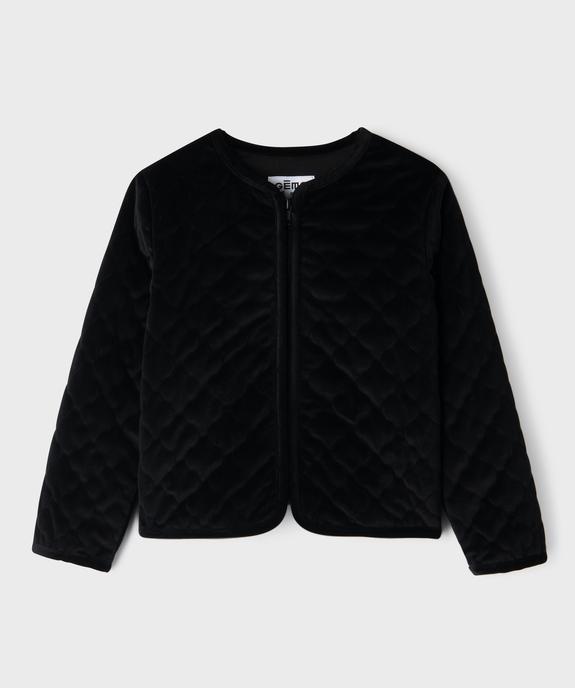 Veste zippée en velours matelassé fille - GEMO (ENFANT) Veste zippée en velours matelassé fille vue1 - GEMO (ENFANT) - GEMO