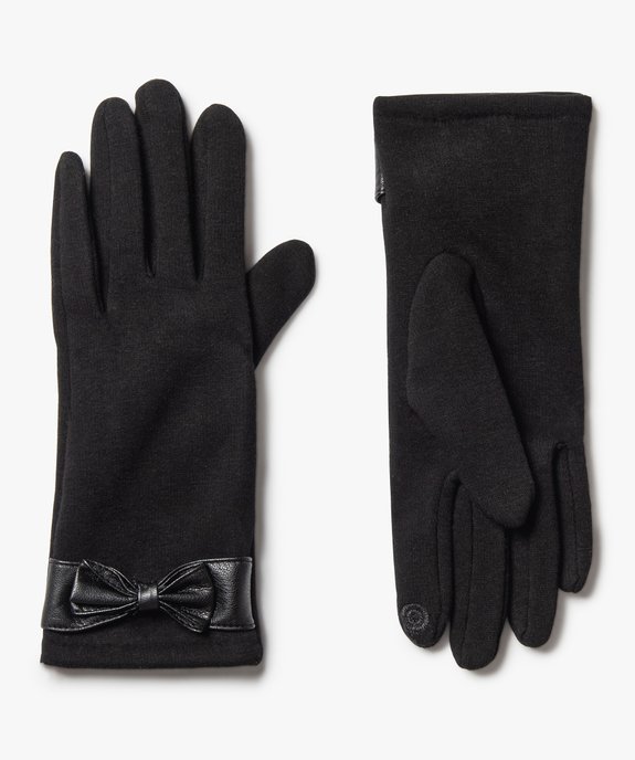 Gants femme tactiles et chauds avec nœud vue1 - GEMO (ACCESS) - GEMO