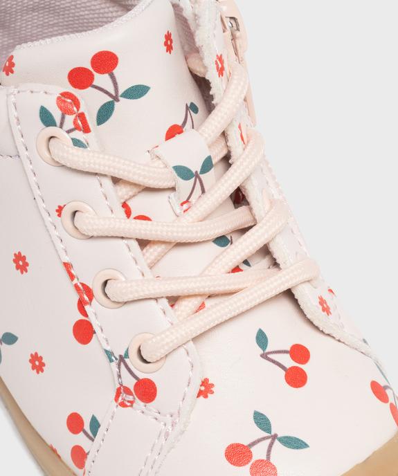 Chaussures premiers pas à motifs cerises bébé fille - Lovely Wings vue6 - LOVELY WINGS - GEMO