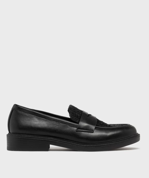 Mocassins avec dessus textile pailleté femme vue2 - FOLLOW ME - GEMO