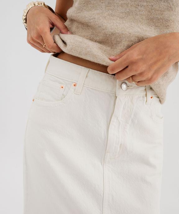 Jupe en jean longue fendue extensible femme vue2 - GEMO 4G FEMME - GEMO