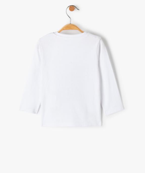 Tee-shirt bébé à manches longues avec motifs de Noël  vue4 - GEMO(BEBE DEBT) - GEMO