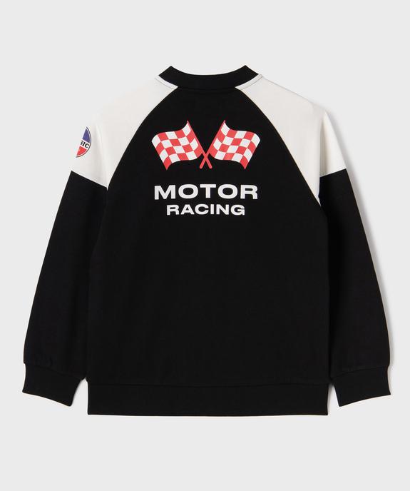 Sweat zippé à manches raglan look sport automobile garçon vue4 - GEMO 4G GARCON - GEMO