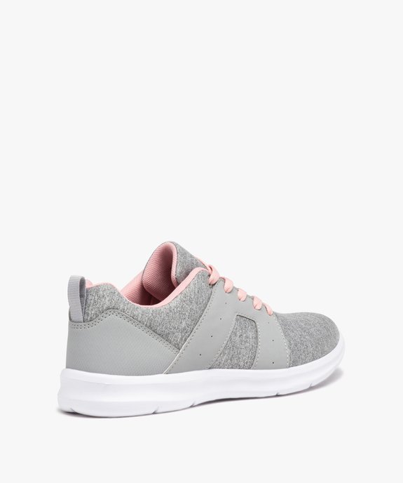 Baskets running en textile uni extralégères femme vue4 - GEMO (SPORTSWR) - GEMO