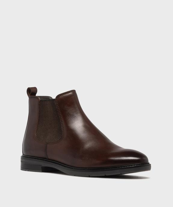 Chelsea boots en cuir homme - Tanéo vue2 - TANEO GEMO FOR GOOD - GEMO