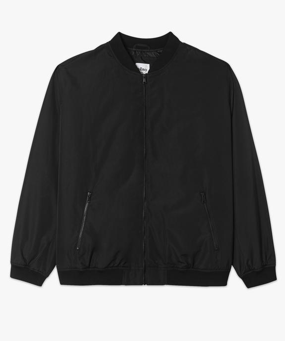 Blouson homme zippé uni façon bomber vue4 - GEMO (G TAILLE) - GEMO