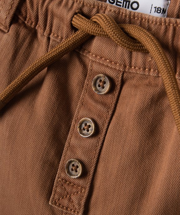 Short bébé garçon en denim coloré vue2 - GEMO(BEBE DEBT) - GEMO