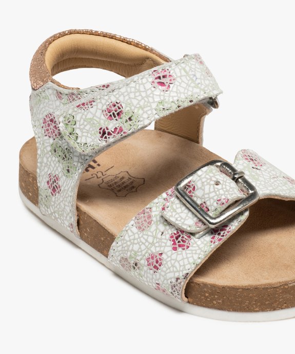 Sandales bébé fille à brides ajustables à motif fleuri – NA!  vue6 - NA! - GEMO