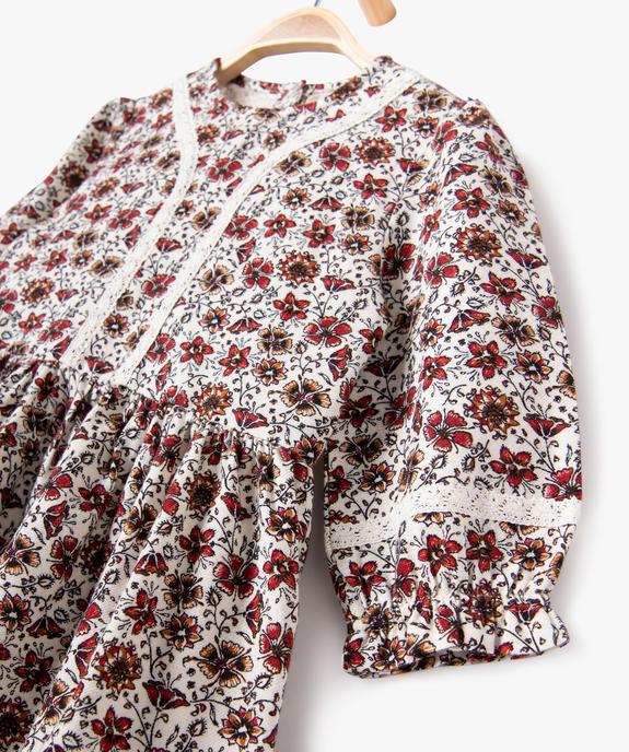 Robe à manches longues à motifs fleuris bébé fille - LuluCastagnette vue2 - LULUCASTAGNETTE - GEMO