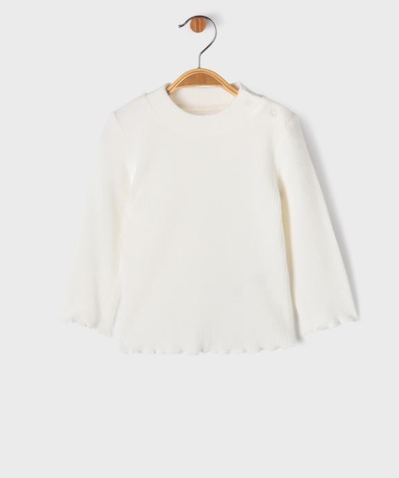 Tee-shirt manches longues chaud en maille côtelée bébé fille - GEMO(BEBE DEBT) Tee-shirt manches longues chaud en maille côtelée bébé fille vue1 - GEMO(BEBE DEBT) - GEMO