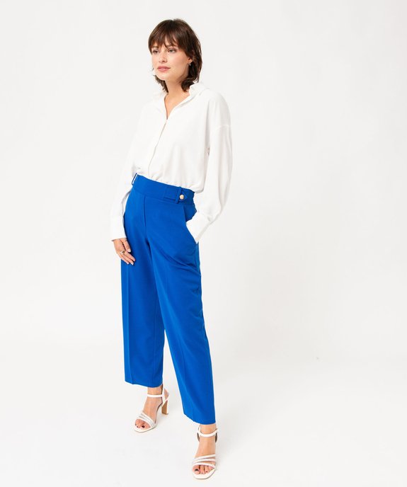 Chemise à manches longues aspect crêpe femme vue5 - GEMO(FEMME PAP) - GEMO