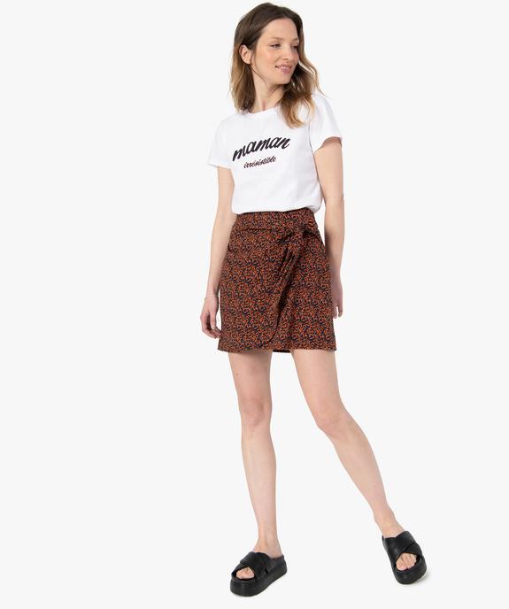 Tee-shirt femme à manches courtes spécial maman vue5 - GEMO(FEMME PAP) - GEMO