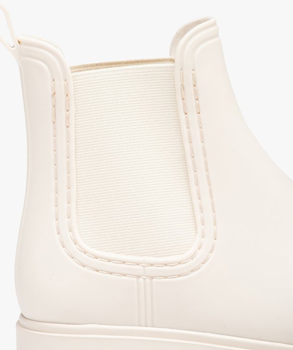 Boots femme unies style Chelsea à semelle plateforme crantée vue7 - GEMO (CASUAL) - GEMO
