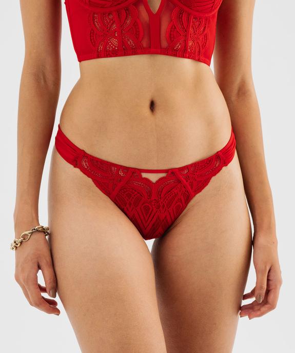 String en dentelle et microfibre vue2 - GEMO(HOMWR FEM) - GEMO