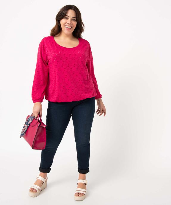 Jegging femme grande taille avec plis sur les hanches vue5 - GEMO 4G GT - GEMO