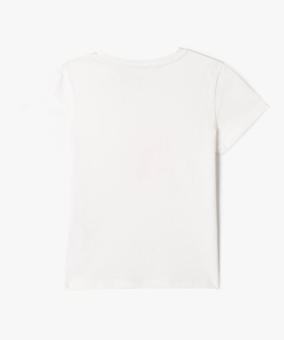 Tee-shirt manches courtes à motif fille vue7 - GEMO 4G FILLE - GEMO