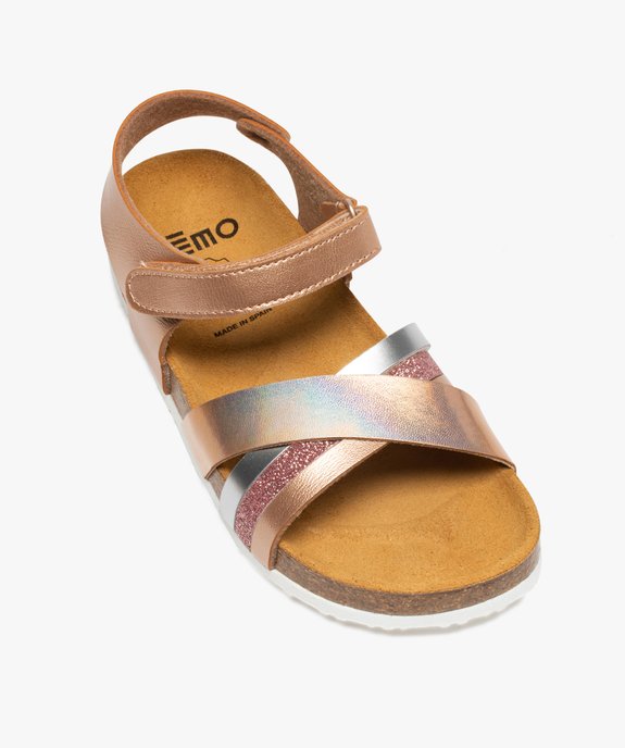 Sandales fille à brides pailletées et irisées vue5 - GEMO (ENFANT) - GEMO