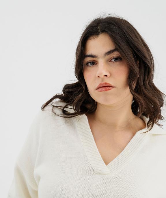 Pull à col polo femme grand taille vue5 - GEMO (G TAILLE) - GEMO