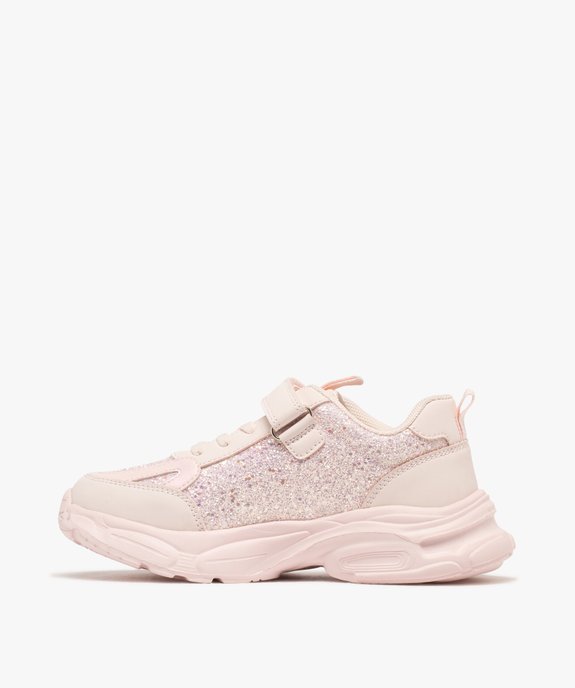 Baskets basses dad shoes à paillettes fille vue3 - LOVELY WINGS GEMO FOR GOOD - GEMO