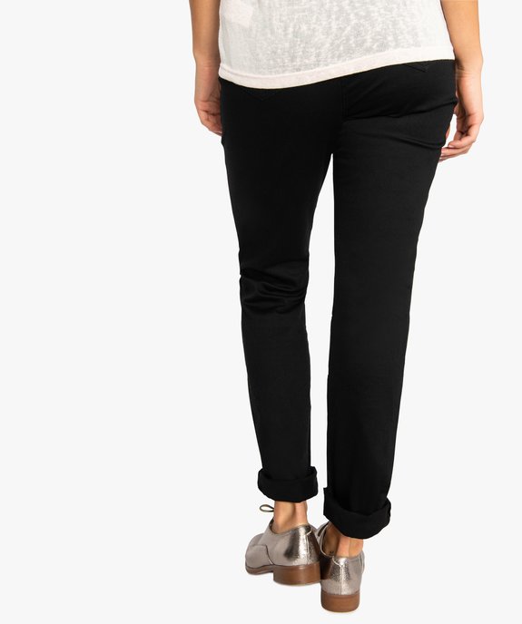 Pantalon femme regular taille haute en stretch vue3 - GEMO(FEMME PAP) - GEMO