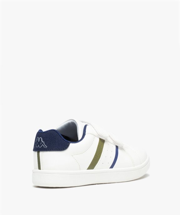 Baskets garçon unies à bandes colorées et à scratch - Kappa vue5 - KAPPA - GEMO