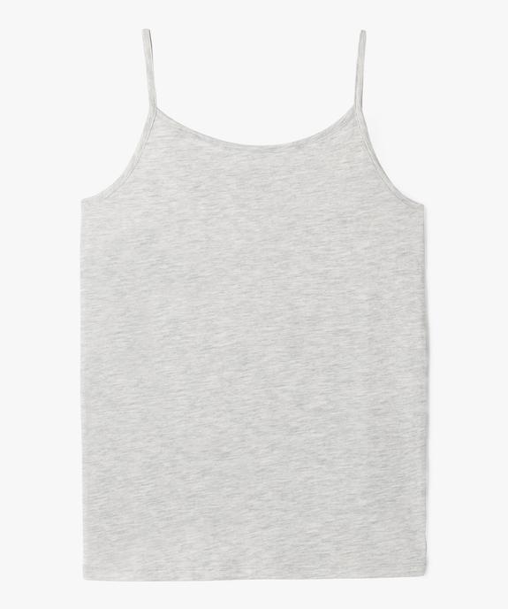 Débardeur en coton extensible à fines bretelles fille vue1 - GEMO 4G FILLE - GEMO