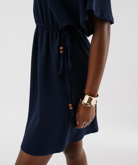 Robe courte coupe ample avec liens sur les côtés femme vue4 - GEMO(FEMME PAP) - GEMO