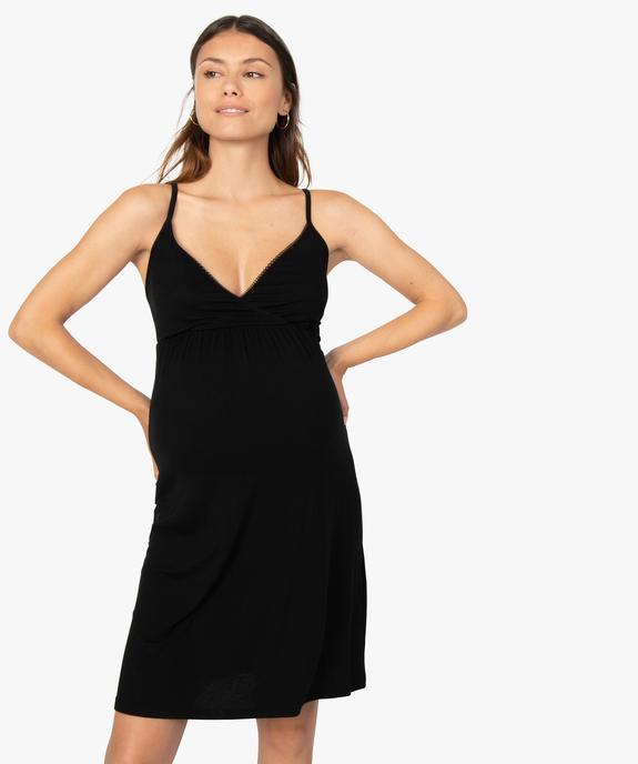 Nuisette de grossesse à taille empire et fines bretelles vue1 - GEMO (MATER) - GEMO