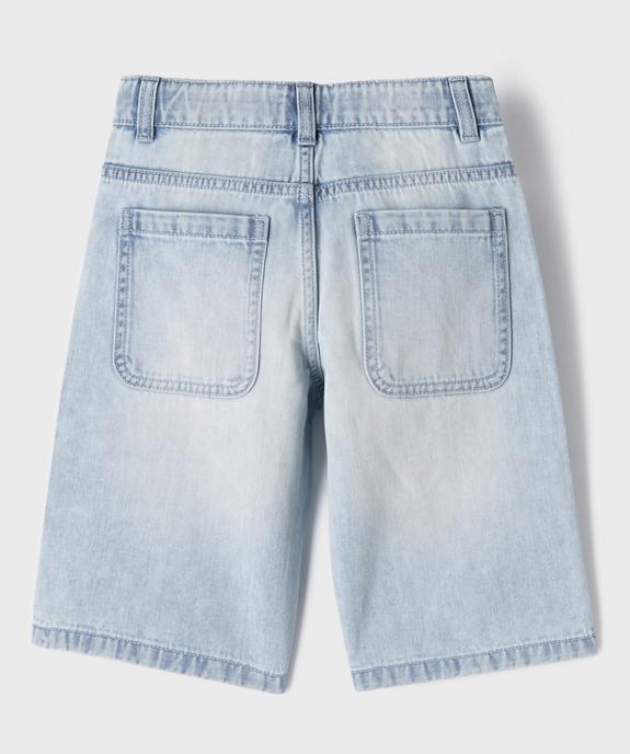 Short en jean coupe skater garçon vue4 - GEMO (ENFANT) - GEMO