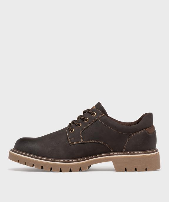 Derbies casual à semelle crantée homme - Relife vue3 - RELIFE - GEMO