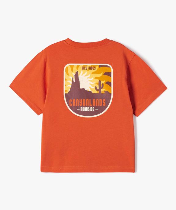 Tee-shirt garçon à manches courtes avec motif dos vue4 - GEMO (ENFANT) - GEMO
