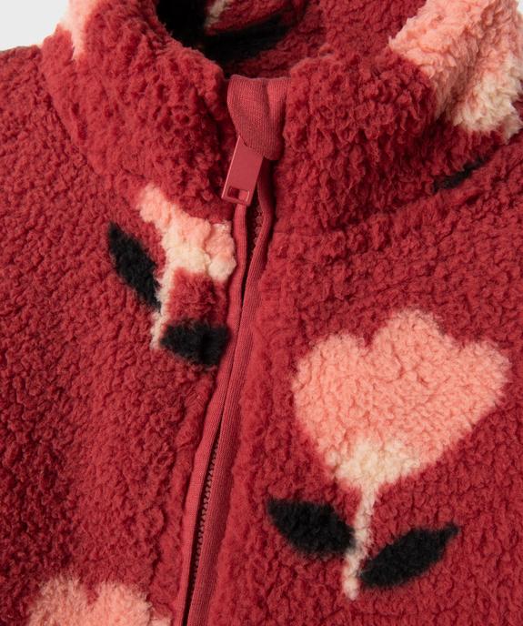 Sweat zippé à col montant en sherpa fille vue2 - GEMO (ENFANT) - GEMO