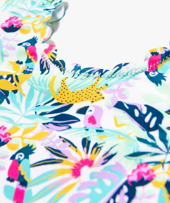 Maillot de bain 1 pièce jungle à feston bébé fille vue2 - GEMO 4G BEBE - GEMO