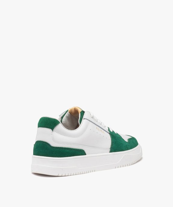 Baskets homme bicolores en cuir style casual - Alma Planète vue4 - ALMA - GEMO