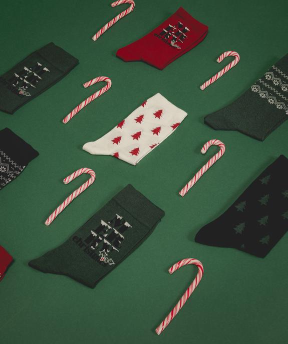 Chaussettes avec motifs de Noël homme (lot de 2) vue2 - GEMO(HOMWR HOM) - GEMO