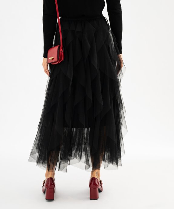 Jupe longue en tulle avec ceinture élastique femme  vue4 - GEMO(FEMME PAP) - GEMO