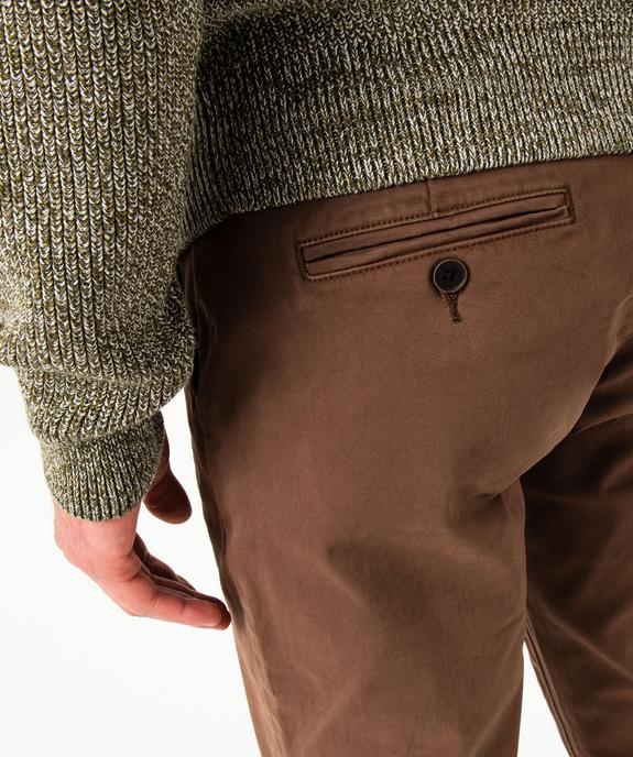 Pantalon chino en coton stretch coupe Slim homme vue2 - GEMO 4G HOMME - GEMO