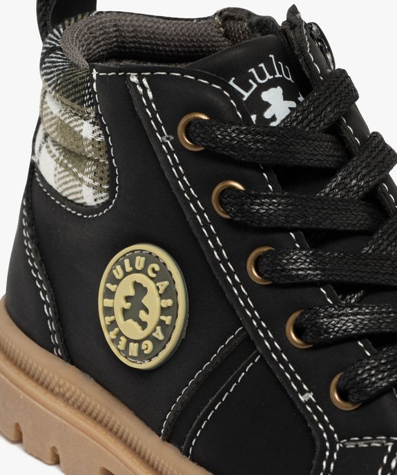 Boots garçon fourrées avec col à carreaux - LuluCastagnette vue6 - LULU CASTAGNETT - GEMO