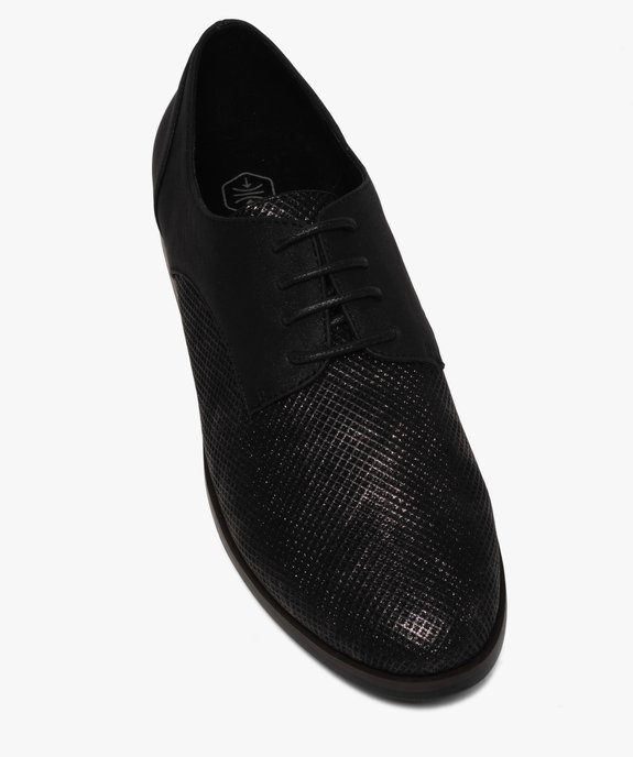 Derbies femme à semelle fine et tige délicatement pailletée vue5 - GEMO (CASUAL) - GEMO