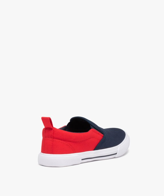 Slip-on garçon en toile bicolore avec col élastiqué vue4 - GEMO (ENFANT) - GEMO