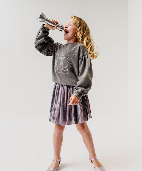 Sweat loose patiné à manches blousantes fille vue5 - GEMO (ENFANT) - GEMO