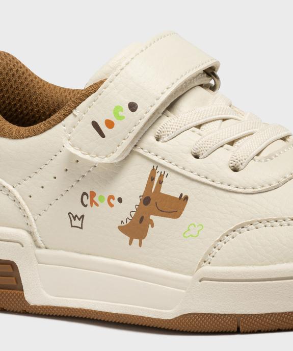 Baskets à scratch look urbain motif dinosaure garçon - 5 Miles vue6 - 5 MILES - GEMO