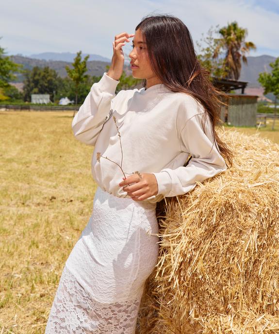 Jupe longue en dentelle fille vue2 - GEMO (JUNIOR) - GEMO