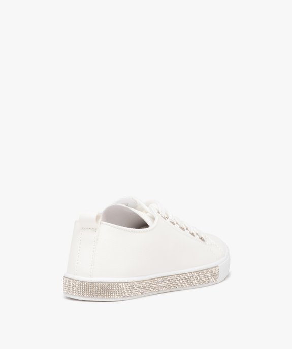 Baskets femme unies style rétro avec semelle à strass vue4 - SANS MARQUE - GEMO