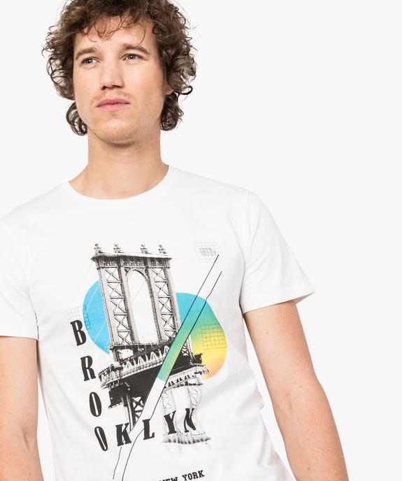 Tee-shirt imprimé à manches courtes vue2 - GEMO (HOMME) - GEMO
